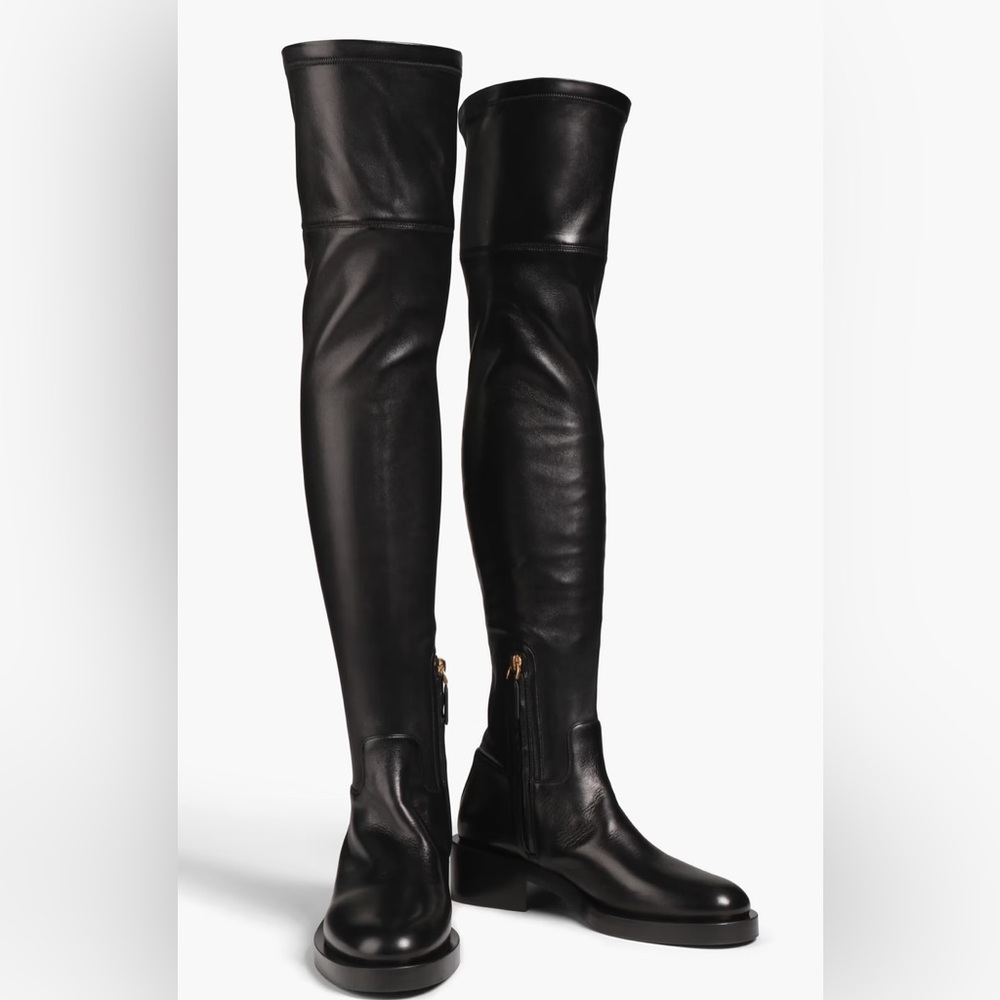 Valentino Black Over-the-Knee Leather Boots